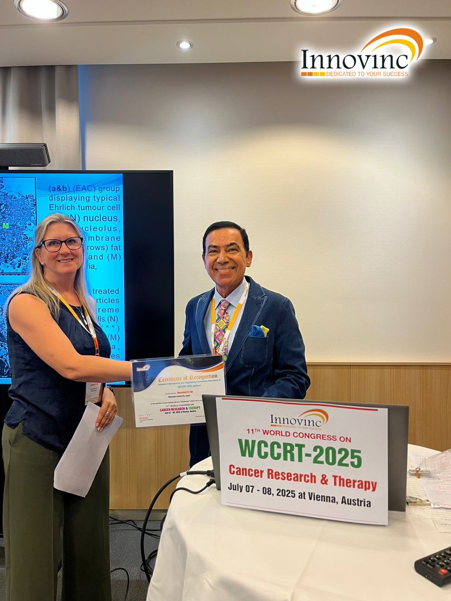 WCCRT_Congress's tweet photo. successful completion of “11th World Congress on CANCER RESEARCH AND THERAPY Jul 7-8, 2025 at Vienna, Austria”
#WCCRT2025 https://t.co/zFH4C7MXIM