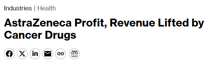 AstraZeneca $AZN reported Q2 revenue of $14.5B, up 12% YoY and above estimates. EPS came in at $2.17, up 10%, matching expectations. Oncology drove the quarter with $6.3B in sales, boosted by Tagrisso and Imfinzi.

Brilinta underperformed due to generic pressure, while attention