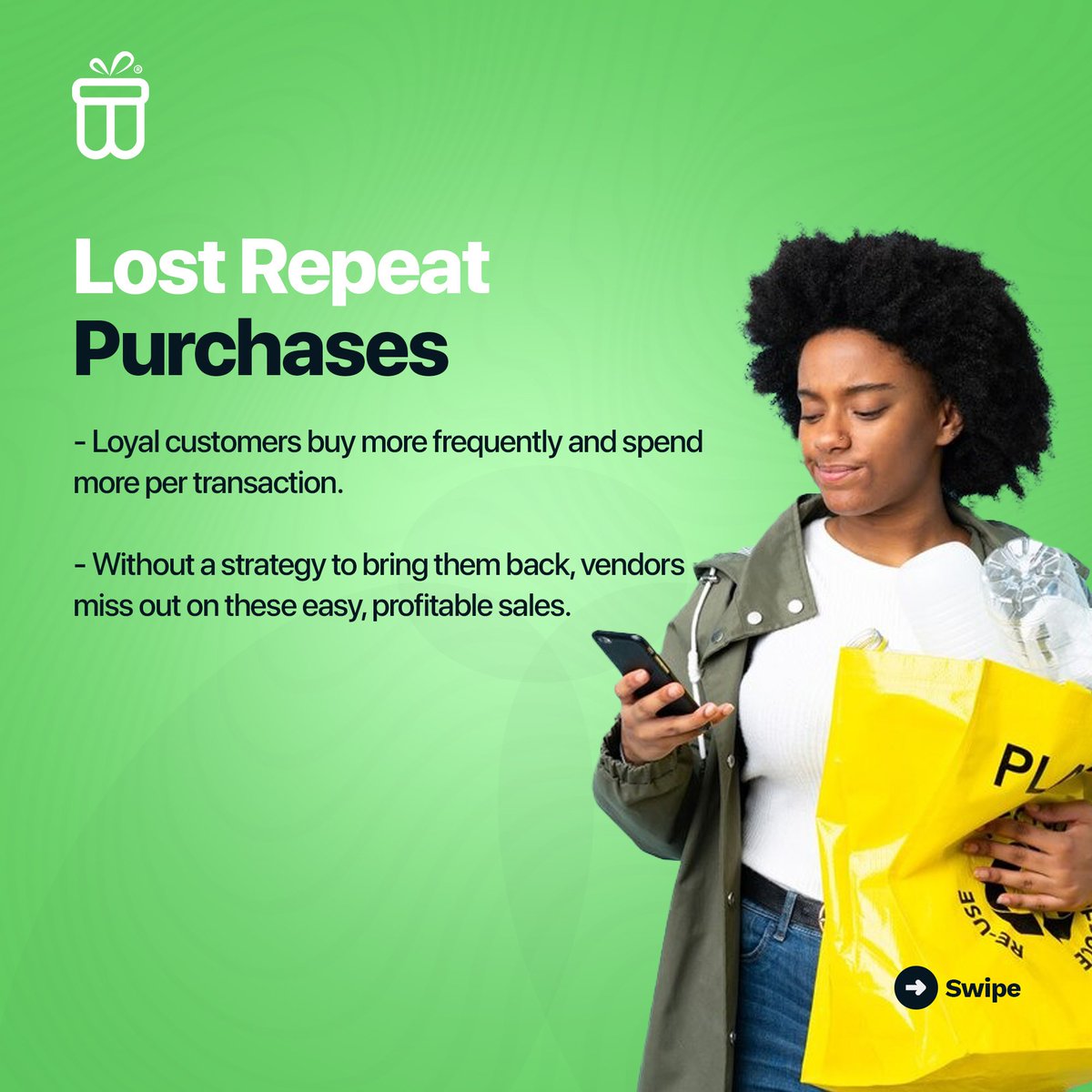 getwayg_'s tweet photo. Without a customer retention strategy, vendors end up in a vicious cycle of chasing sales, overspending on ads, and watching profits drain,while missing out on the steady, loyal customers that truly grow a business. https://t.co/XT8OmWs8rn