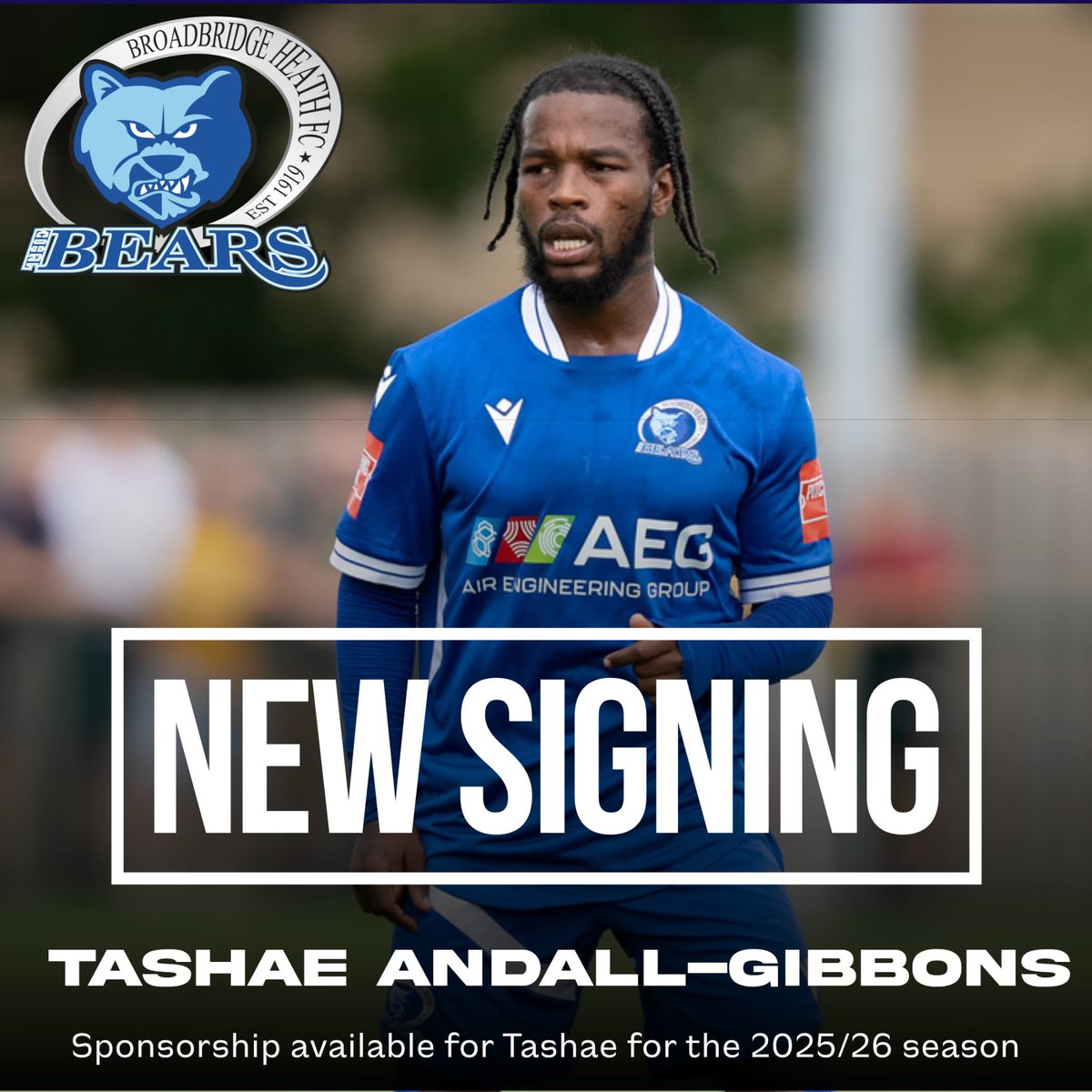 ✍️ New Signing ✍️

Next up, we really pleased to announce the signing of Midfielder <a href="/Andallgibbons/">Tashae andall-gibbons</a> 

Ta’shae joins us after spells with Lancing &amp; Southall last after showing his quality in preseason!