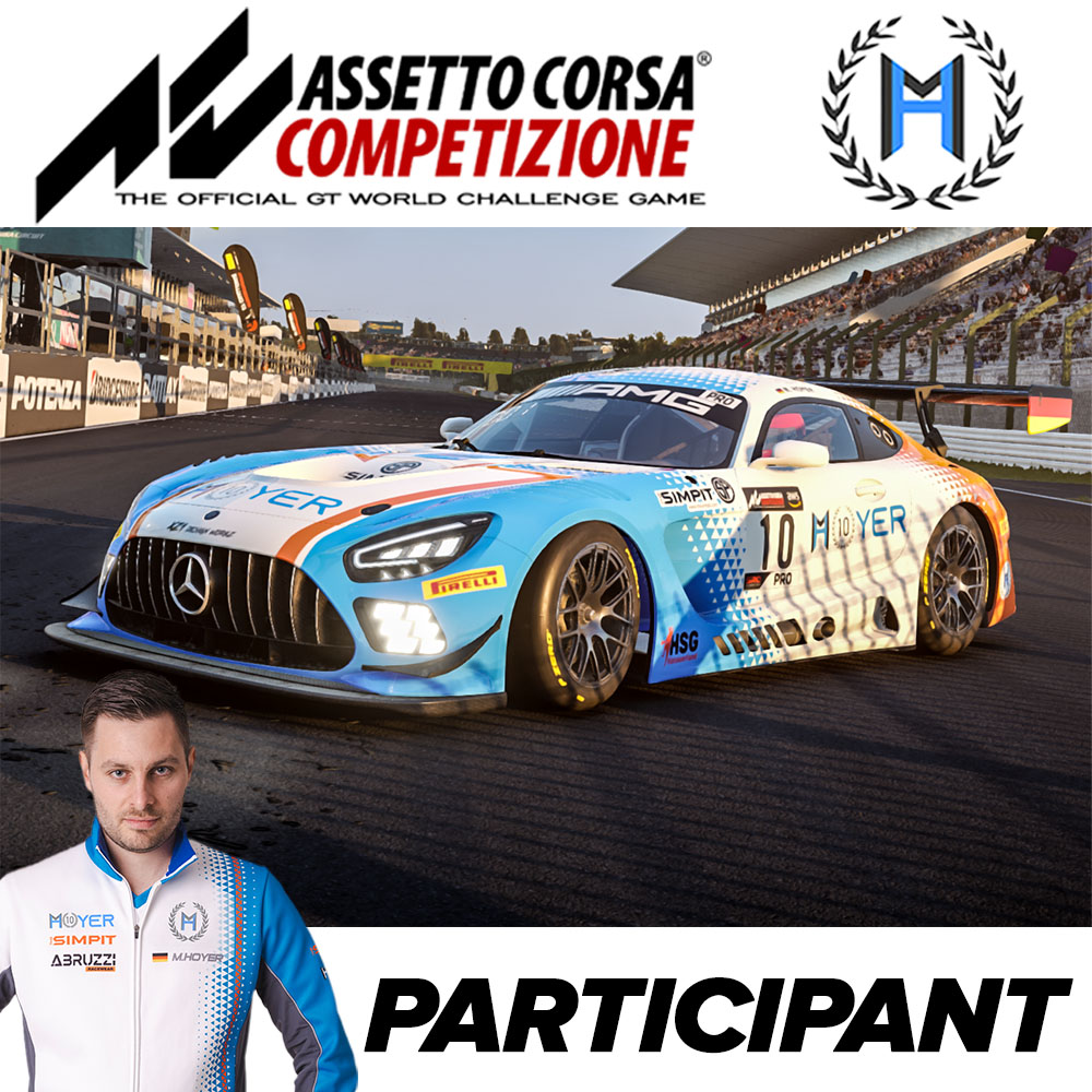 Announcement!
We made it to the <a href="/amgmotorsport/">Mercedes-AMG Motorsport</a> Virtual Championship. With a bit of luck, we were raffled in one of the lucky 24 cockpits for Division 2 on <a href="/AC_assettocorsa/">Assetto Corsa</a> .
Season starts tomorrow!
#simracing #simracer #AMGVC #Mercedes #MercedesAMG #MercedesGT3 #GT3 #AMG #acc