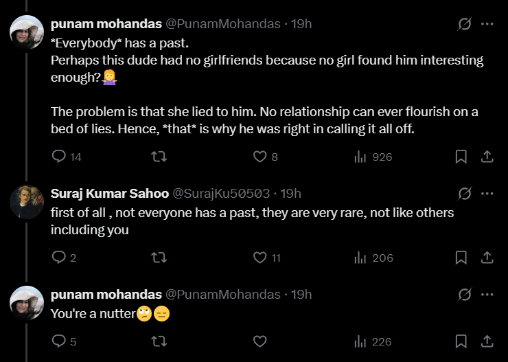 SurajKu50503's tweet image. Imagine calling yourself a journalist and the best comeback you have is ‘You’re a nutter’ 🤡 Logic clearly left the chat.

#Journalism

#TwitterIndia

#LogicVsEmotion

#Triggered

#SocialMediaReality