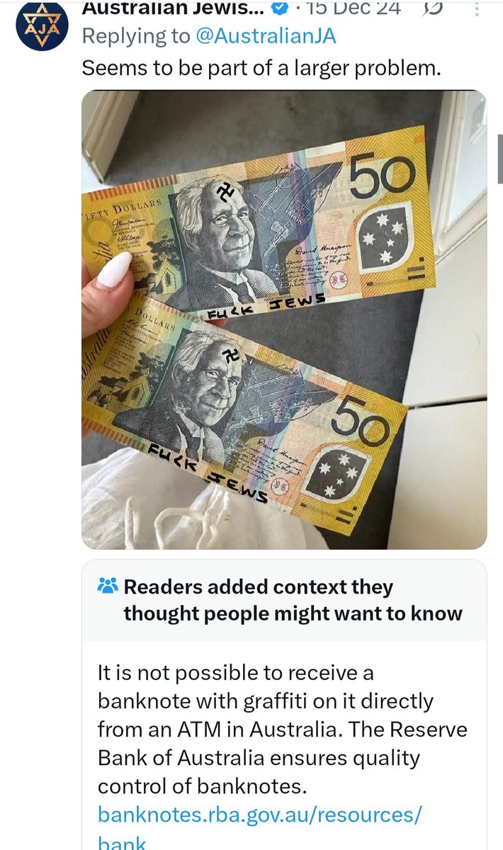 Just Jules ☮️ (@justjul77588855) on Twitter photo <a href="/RonniSalt/">Ronni🧂Salt NowOnBlueSkySocial</a> <a href="/LeiblerMark/">Mark Leibler</a> The AJA has been whinging non-stop, though. They're always the victims when they don't get their own way
I'm still waiting on an update from this stunt <a href="/RonniSalt/">Ronni🧂Salt NowOnBlueSkySocial</a> <a href="/LeiblerMark/">Mark Leibler</a> The AJA has been whinging non-stop, though. They're always the victims when they don't get their own way
I'm still waiting on an update from this stunt