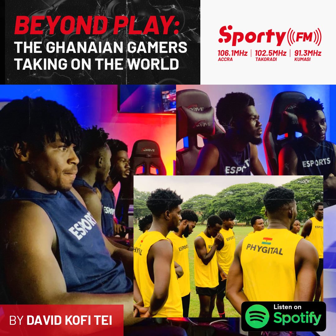 SportyFM_'s tweet image. 🆕 Esports continues to grow in Ghana and has even become a career for some. 🎮
“Beyond Play: The Ghanaian gamers taking on the world” is a feature by @DavidKofiTei that tells the story of Ghana’s Phygital national team, their challenges and their journey to the Esports World…