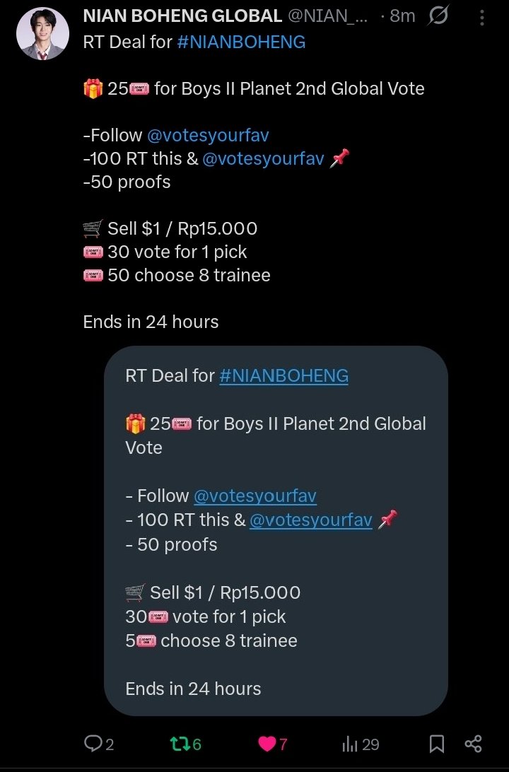 leehanrisol's tweet photo. @NIAN_GLOBAL @votesyourfav Done https://t.co/9385NK5kNl