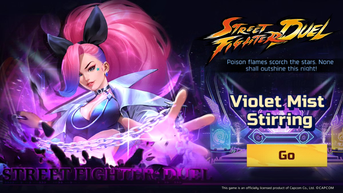 sfduelgame's tweet image. Poison is about to arrive with her brand new K-pop style! Are you ready to join this ride? 🩷🩷

#StreetFighterDuel #SFD