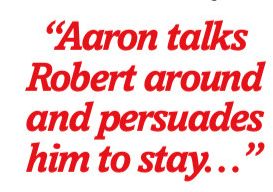 finally someone tells him that it's worth it and above all Aaron tells him that for Robert his words are worth a thousand times more 🥹 #Robron