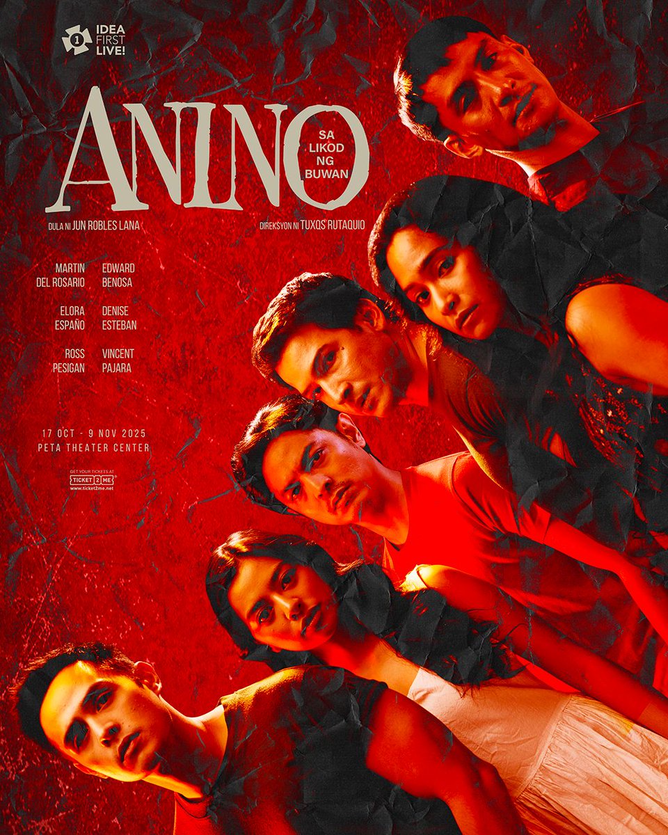 Anino sa Likod ng Buwan returns to the stage this October 17 to November 9 at the PETA Theater Center in Quezon City.

Directed by Tuxqs Rutaquio and presented by The IdeaFirst Live!, this new staging features Martin del Rosario, Elora Españo, Ross Pesigan, Edward Benosa, Denise