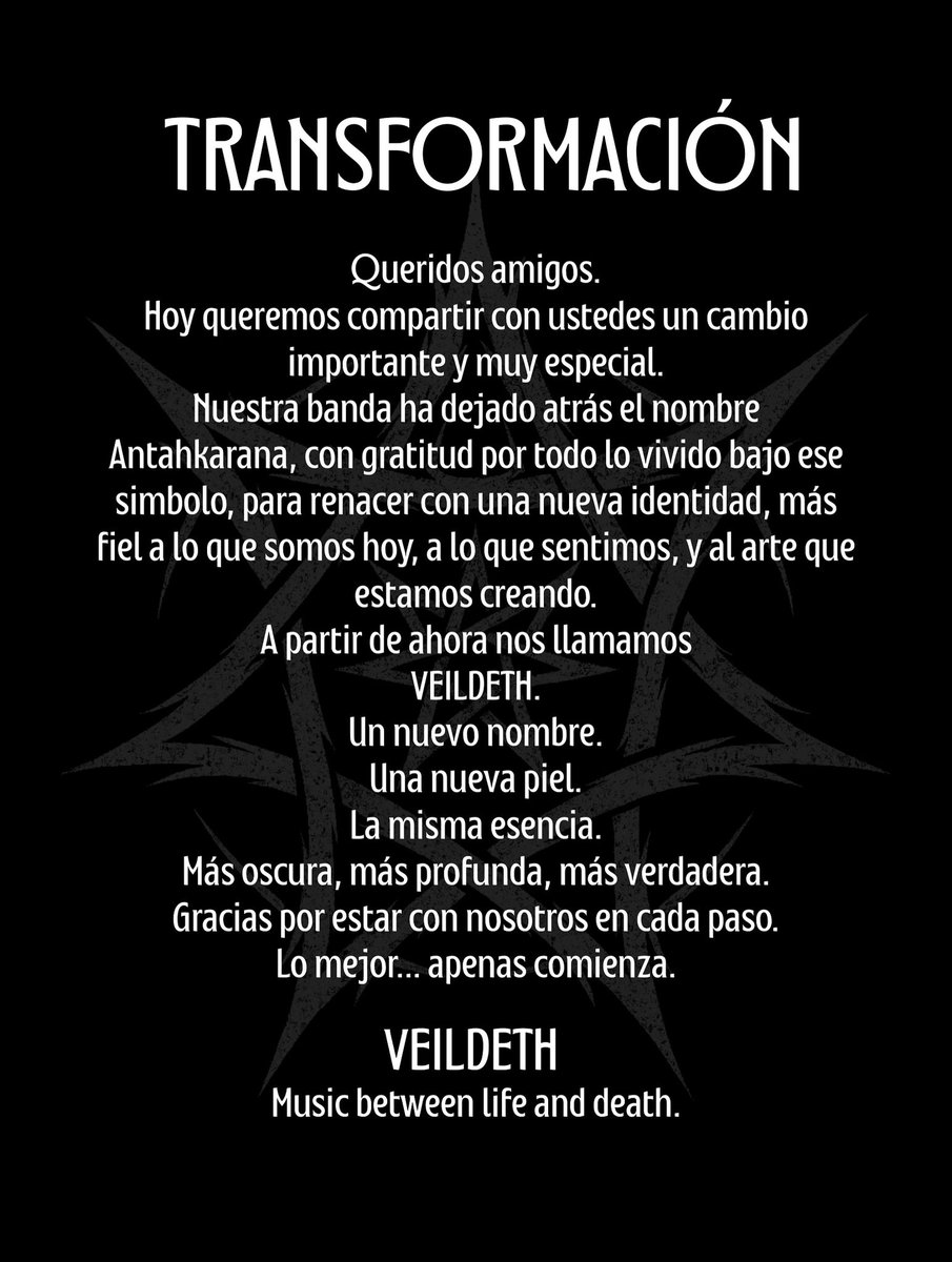 #VEILDETH Music between life and death.