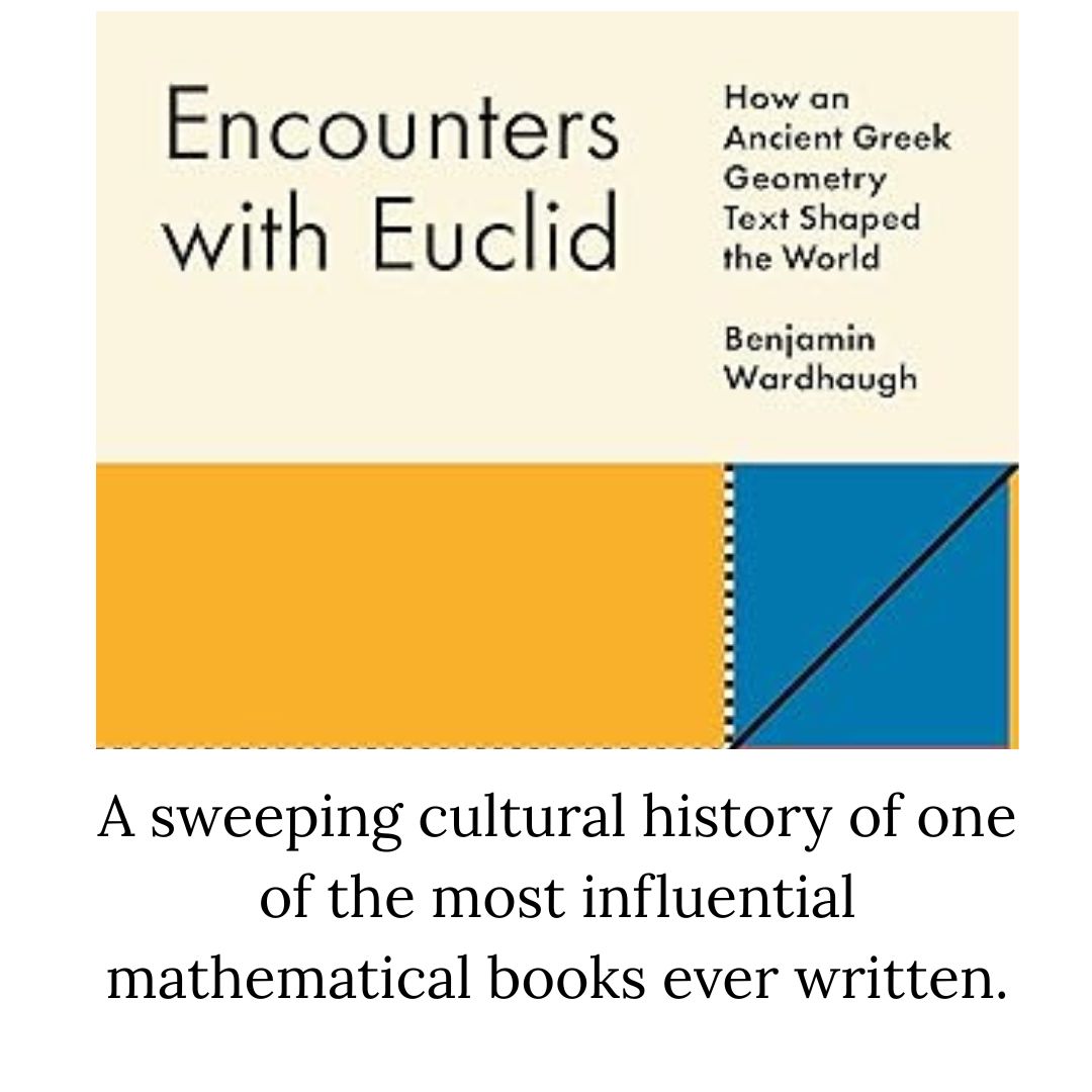 QuayBooksStore's tweet image. Just in: Encounters with Euclid — a fascinating study of how one ancient geometry text shaped centuries of thought.

We love books that blend history, science &amp;amp; big ideas with elegance.
Find it at our shop 📍11 Sarsfield Street, Limerick. #Euclid #HistoryOfMath…