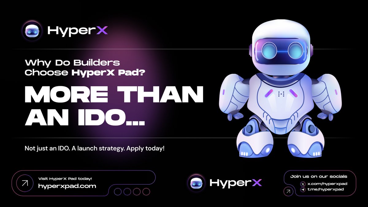hyperxpad's tweet photo. Why Do Builders Choose HyperX Pad?
β
Support from Web3 veterans
β
Strategic marketing exposure
β
Early community traction
β
Investor access before listing
Not just an IDO. A launch strategy.
Apply today: π https://t.co/gfKbHarYoS
#Web3 #IDOPad #HyperXPad https://t.co/4bPld9Jx44