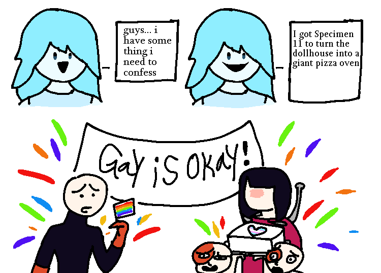 Artist's rendition of how we found out about Spooky's past: