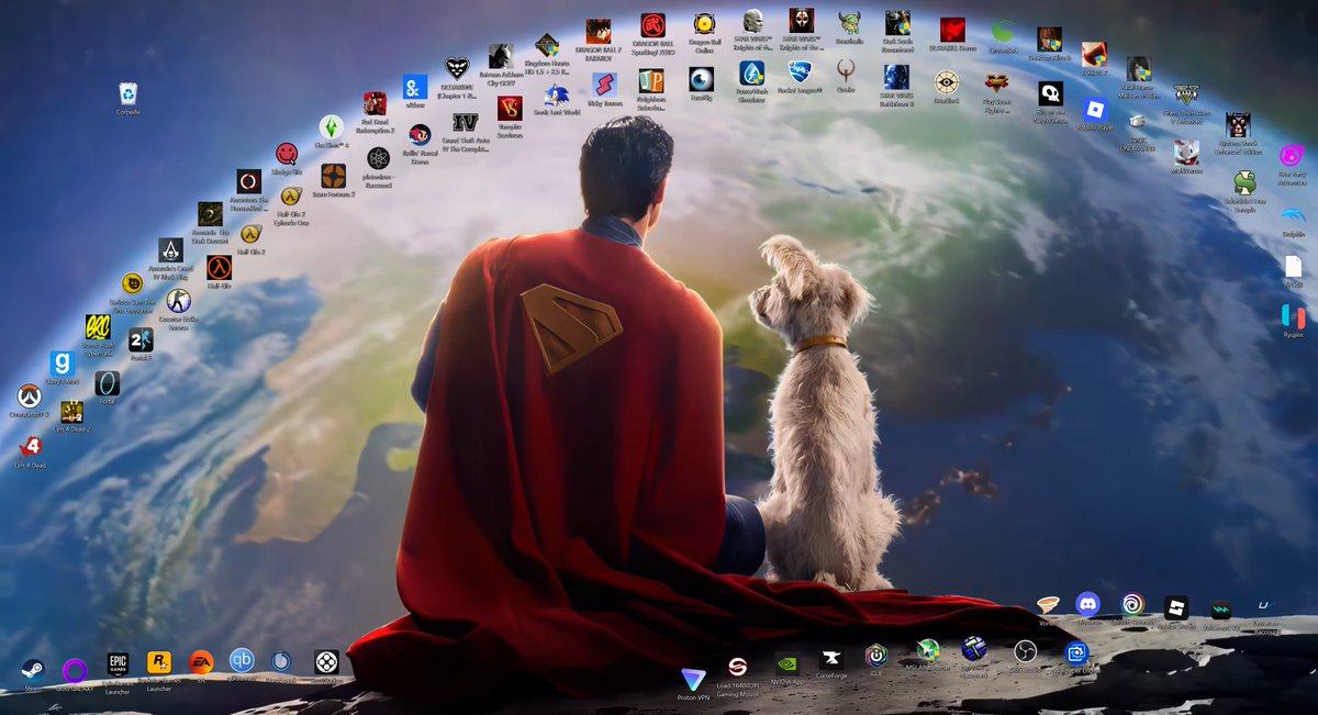 My Superman wallpaper 👍 (le mec qui écrit en anglais pour stat alors que personne va voir mon tweet de merde)
