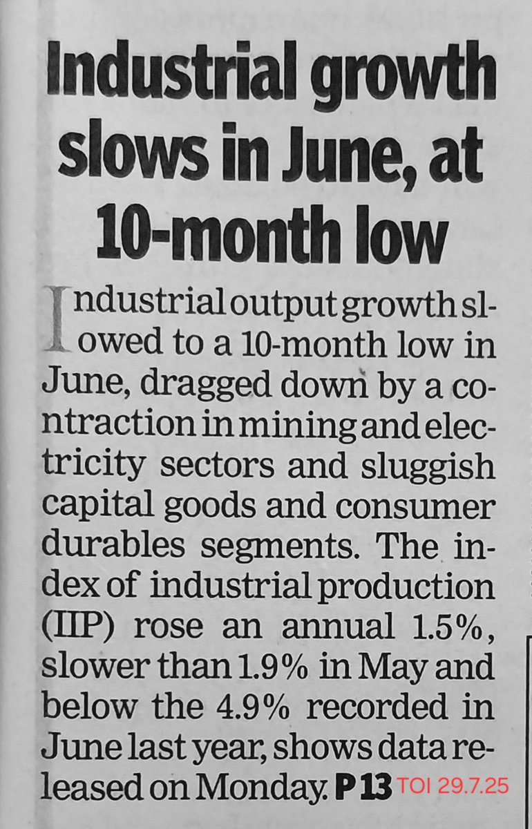zoru75's tweet photo. Industrial growth slows
Yet, GST grows

All thanks to GST on Imports (which are ever increasing)
And GST on price increases (inflation)

A good reminder that low growth &amp; high tax collection is a sign of financial sickness.
Not one of health. https://t.co/azLOdq5rxV
