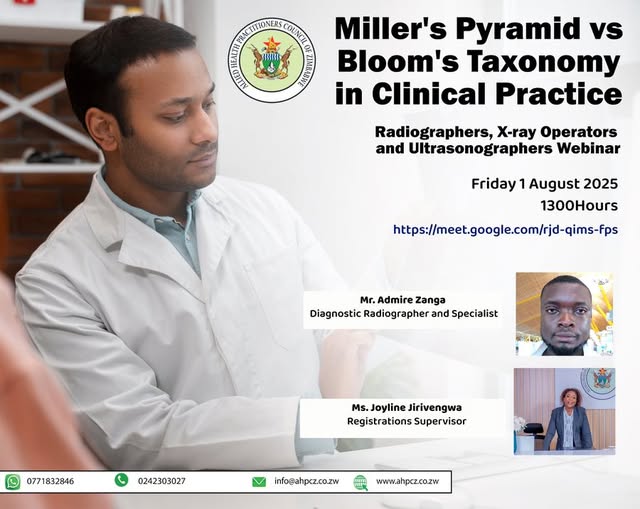 allied_council's tweet image. Join us on the 1st of August for an exciting ,insightful engagement.....
meet.google.com/rjd-qims-fps
AHPCZ , safeguarding the public, regulating professions....