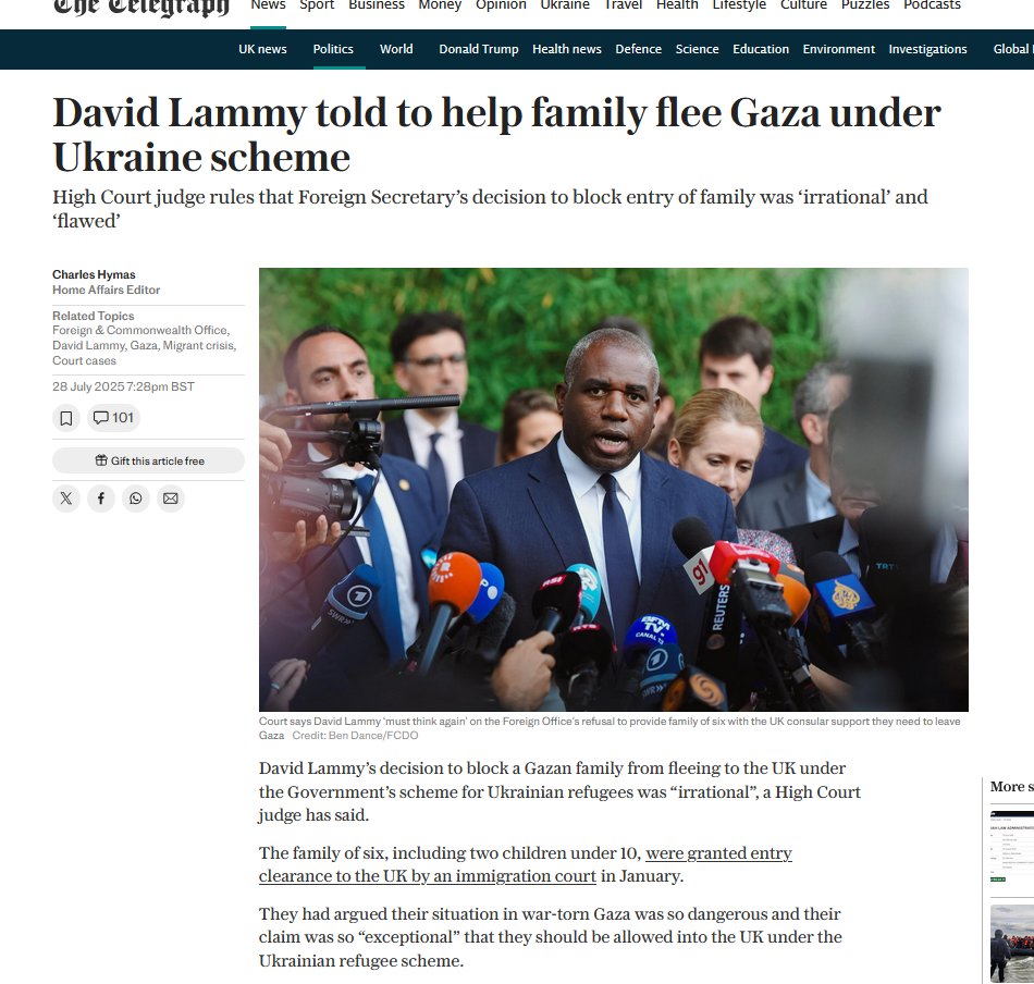 The High Court has ruled that it's "irrational" for the government to insist the Ukraine scheme is for people from the Ukraine, rather than Gaza.
We can't go on with this madness.