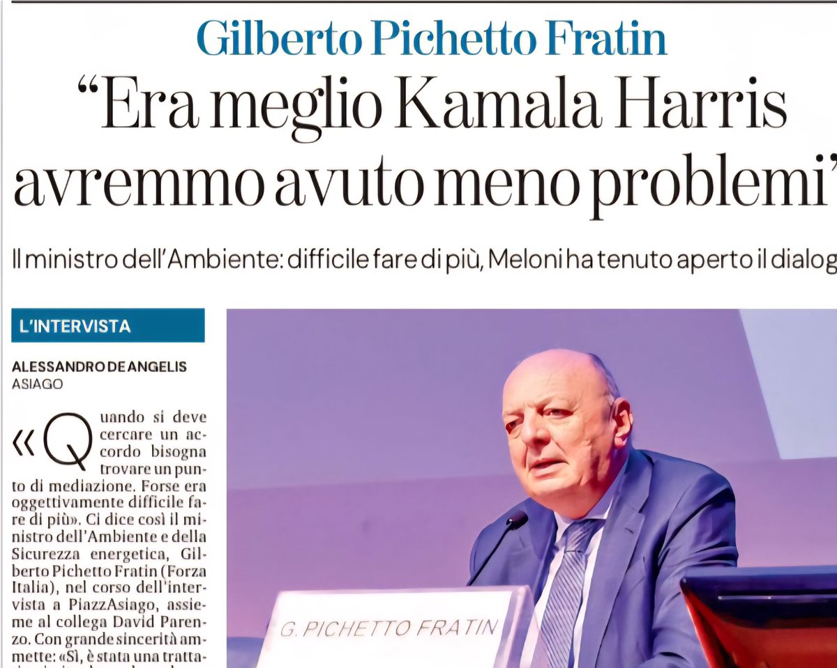 Io mica lo so se so' peggio le visioni della Madonna sulla bandiera europea di #Tajani o le puttanate del suo compagno di partito #PichettoFratin.
E quando definisco "#compagni" quelli di #ForzaItalia non è un caso...

#Trump #KamalaHarris
#29luglio #dazi #daziUsa