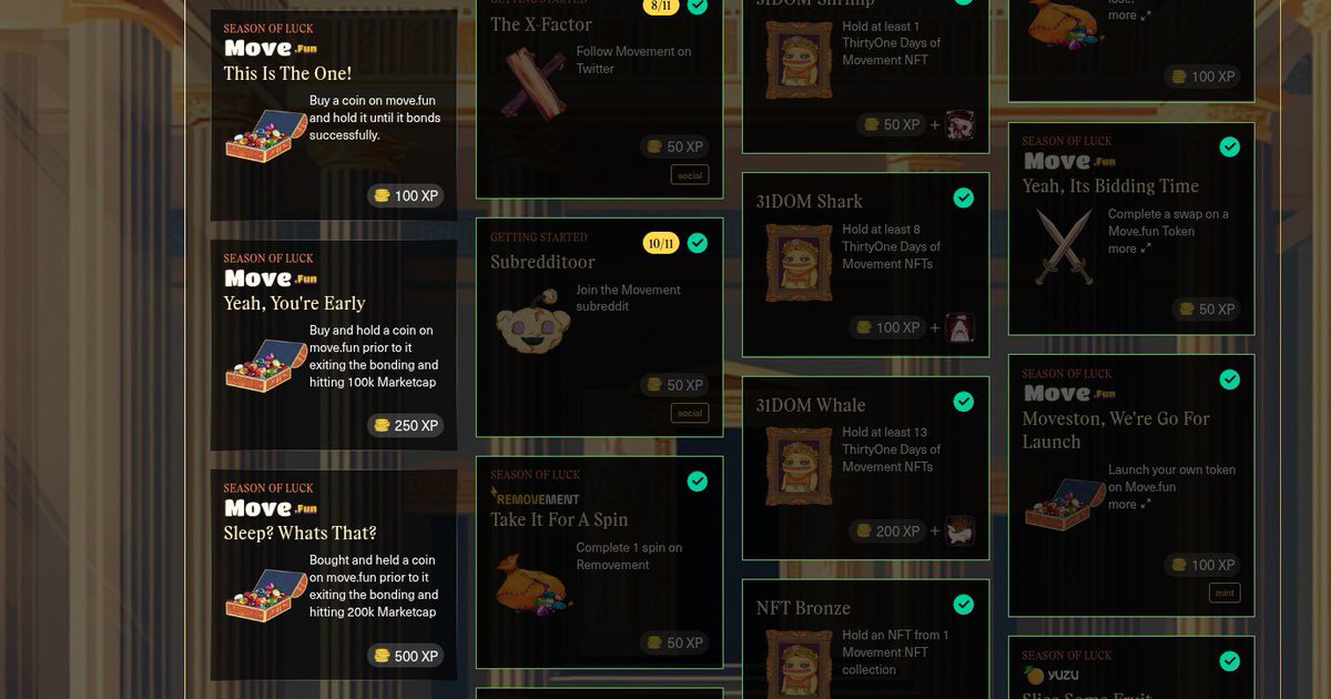 GSubruku's tweet image. Gmove
The new Parthenon Quest Defo gonna kick start meme season on @moveindustries
I love memes and I f$cking love this new quest
Time to lock in
@YuzuFinance @movefun_meme