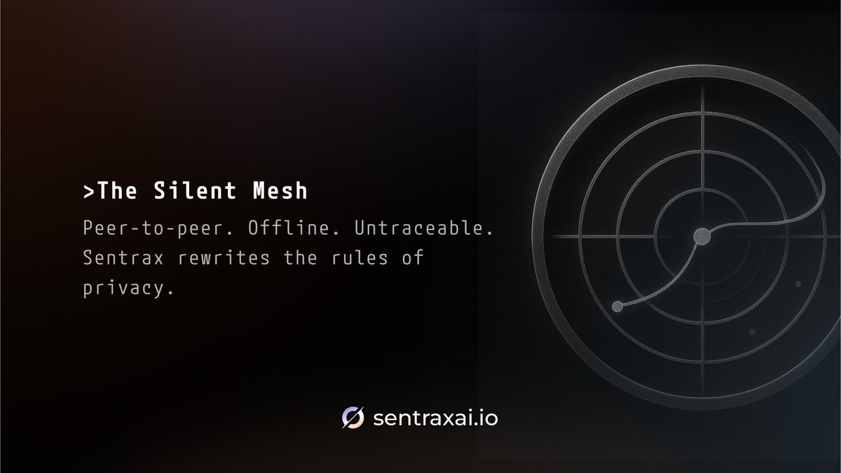 The Invisible Thread🪡

Instead of signals crossing towers and clouds, Sentrax forms encrypted peer links using offline protocols. The mesh isn’t routed, it’s formed. Swaps move in silence. Intelligence stays local. The path is direct, the trail? Erased.

Privacy isn’t a setting.