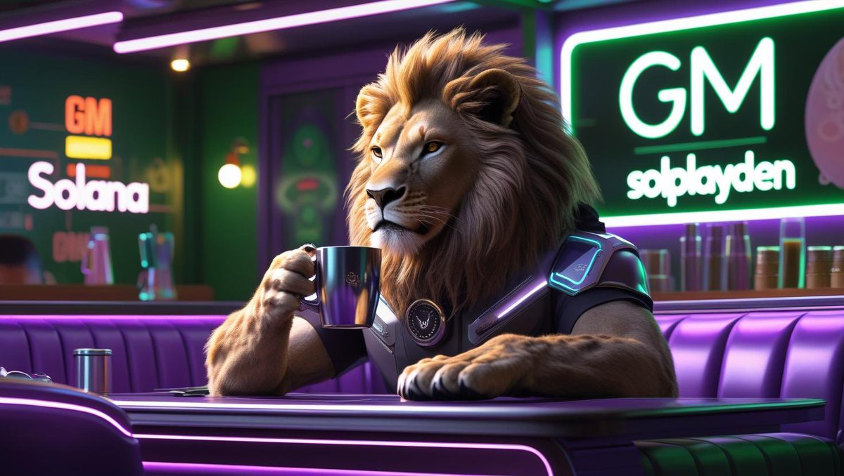 solplayden's tweet image. Gm lions 🦁 

You’ll all be roaring very soon 👀🦁
Go smash your day
 ca 82ArYm7TpugeUNYTxchAgBHFe3YSW6oVT9kxVJRcUxK
#solana #meme #utilitys 👀