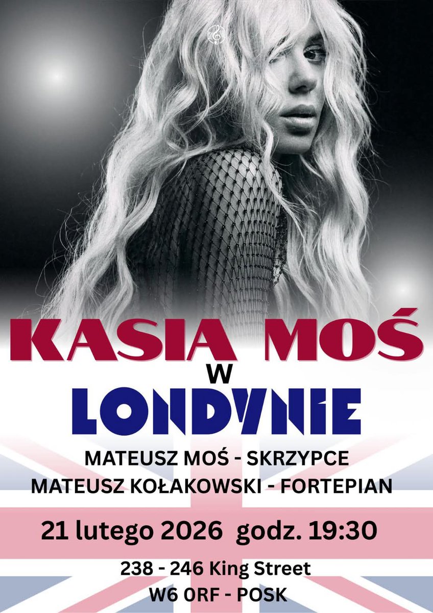 Kasia Moś ponownie w Londynie! 

📣 Z radością ogłaszamy, że 21 lutego 2026 roku na scenie POSKu ponownie wystąpi Kasia Moś – jedna z najbardziej wyrazistych artystek polskiej sceny muzycznej.

Towarzyszyć jej będą:
🎻 Mateusz Moś – skrzypce
🎹 Mateusz Kołakowski – fortepian

🎫
