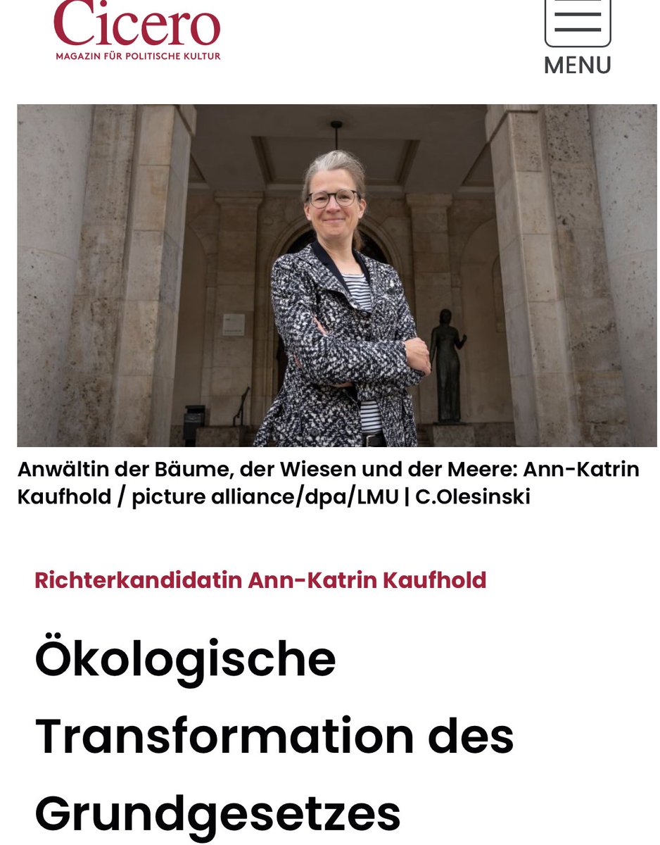 Das Land weiter zu spalten, in dem man stur agiert, damit ist keinem geholfen. Es braucht neue Richter-Kandidaten für das #Bundesverfassungsgericht. 
„Auch die zweite Richterkandidatin der #SPD für das Bundesverfassungsgericht, #AnnKatrinKaufhold strebt einen radikalen Umbau der