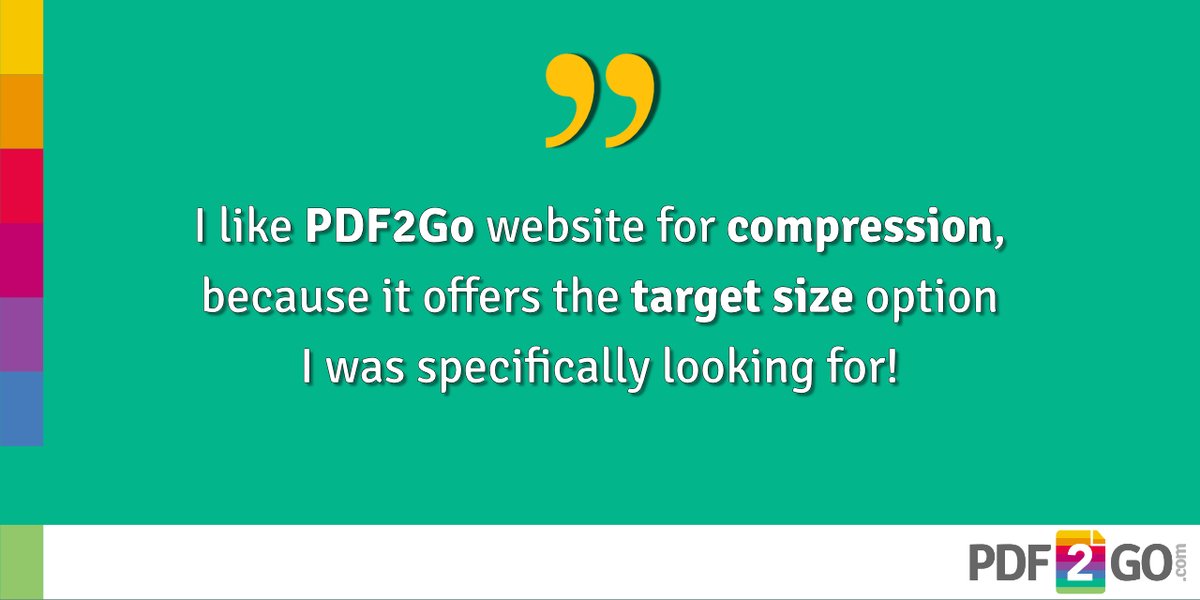 pdf2go_com's tweet image. Looking to compress your PDF to a specific file size? 🎯 PDF2Go has you covered!
Try it now 👉 bit.ly/4mgf0aq
#PDF2Go #PDFCompression #TargetFileSize #PDF #UserFeedback