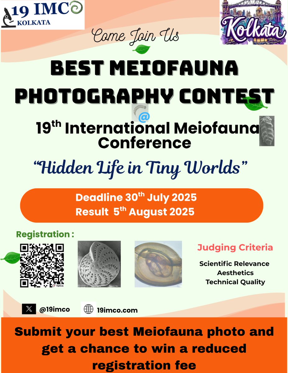 Nirupama Saini (@nirupamasaini) on Twitter photo *****Not participated yet?******
Last date is tomorrow. Hurry up!!!
Do not miss a chance to participate in best meiofauna photography contest <a href="/19imco/">19IMCO</a>
Upload the best photographs of meiofauna today... <a href="/OceanDecadeECOP/">Early Career Ocean Professionals</a> <a href="/EcopIndia_node/">Early Career Ocean Professionals - India Node</a> <a href="/ari_pune/">Agharkar Research Institute</a> <a href="/BSIP_official/">Birbal Sahni Institute of Palaeosciences</a> *****Not participated yet?******
Last date is tomorrow. Hurry up!!!
Do not miss a chance to participate in best meiofauna photography contest <a href="/19imco/">19IMCO</a>
Upload the best photographs of meiofauna today... <a href="/OceanDecadeECOP/">Early Career Ocean Professionals</a> <a href="/EcopIndia_node/">Early Career Ocean Professionals - India Node</a> <a href="/ari_pune/">Agharkar Research Institute</a> <a href="/BSIP_official/">Birbal Sahni Institute of Palaeosciences</a>