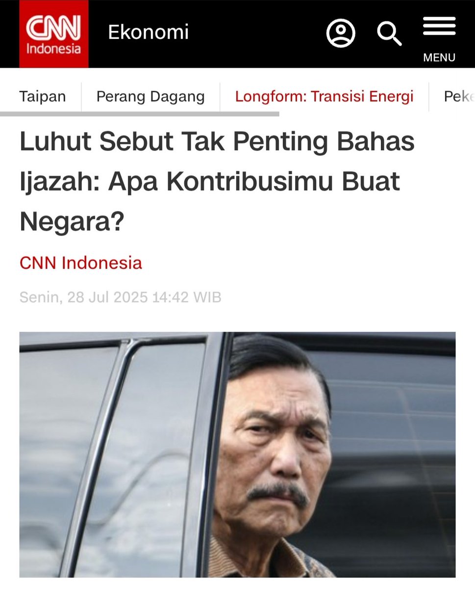 #JejakKataDalamBerita 

Lambe Waras: Keaslian Ijazah Pejabat Negara Sangat Penting, Karena Cerminan Kualitas Suatu Negara. 

Jika Dokter Istana Ijazahnya Palsu Bagaimana Pung? Boleh?