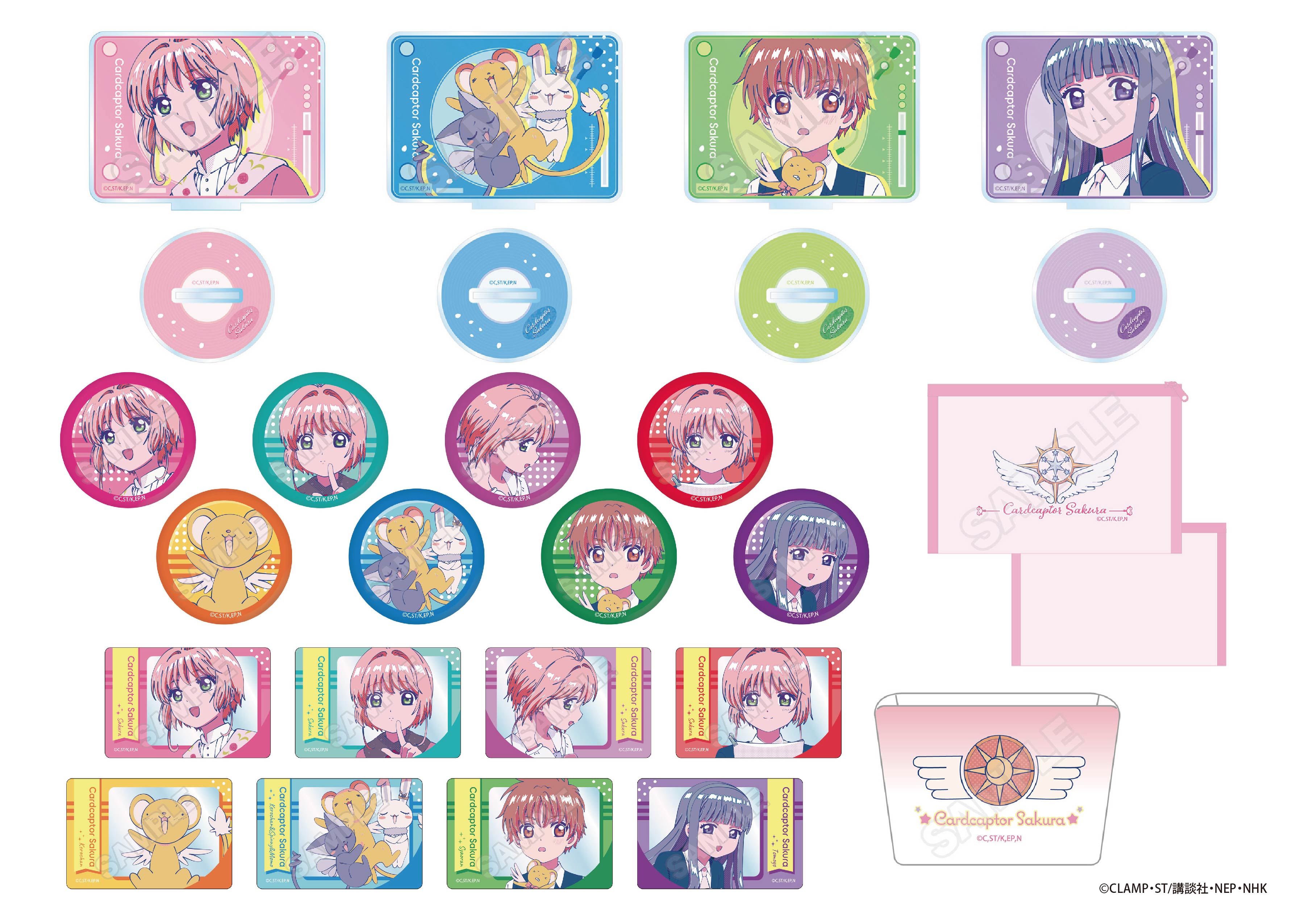 メモリーカードキャプターさくら 受注締切9/21」メモリーキラッとCANバッジ カードキャプター