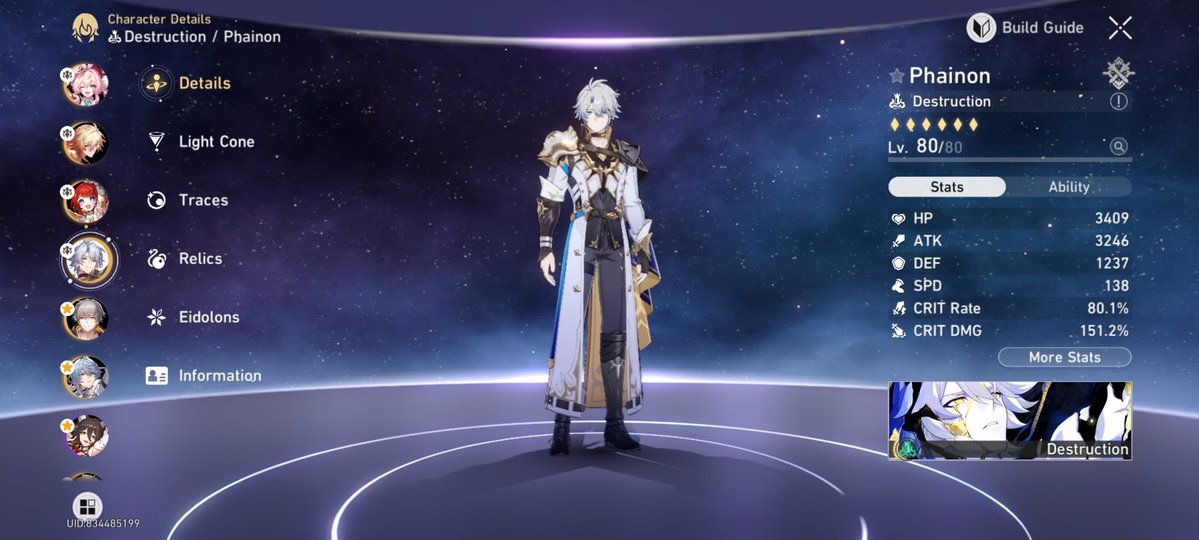 terbeaar's tweet image. wait but whys my phainon build kind of okay