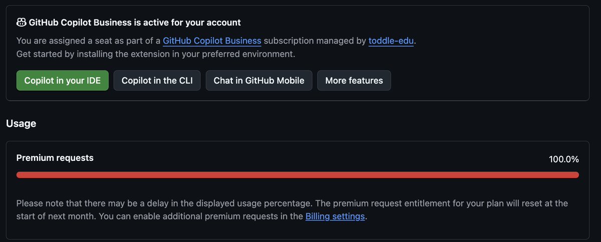 AnkitDevani17's tweet photo. When you finish your premium AI usage before the month ends and realize the real premium was self-control

@github @GitHubCopilot https://t.co/LsibX4xOSR