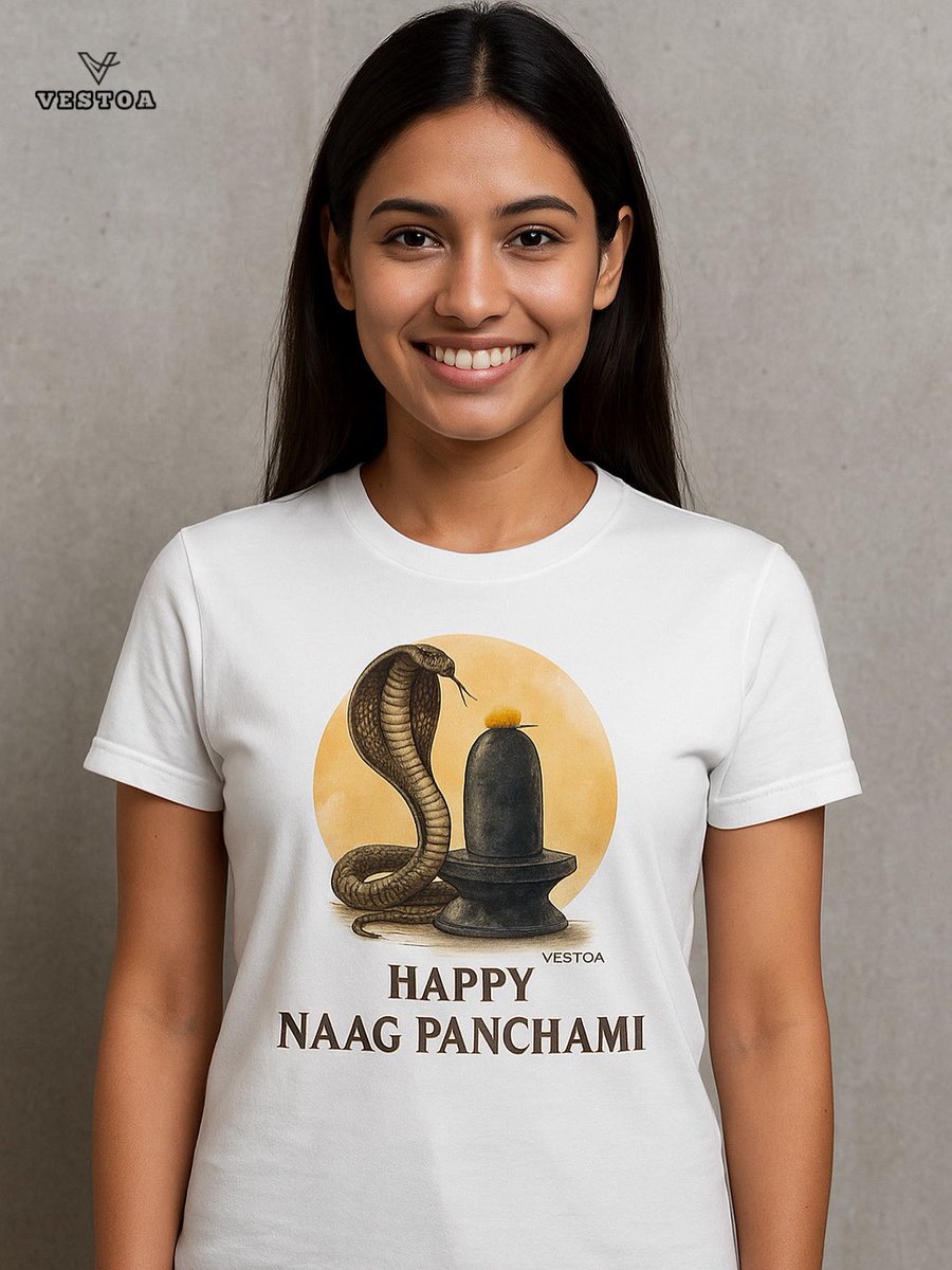 Vestoadotcom's tweet photo. 🙏 Celebrate #NagPanchami in style with our limited-edition Vestoa tee!
Tradition meets fashion in this divine drop.
🛍️ Shop now at https://t.co/R7hN1V5dbb
🔖 Use code VESTOA10 for 10% OFF!

#Vestoa #SpiritualWear #HinduFestivals #IndianCulture #TShirtDesign https://t.co/eMjrhNjfhj