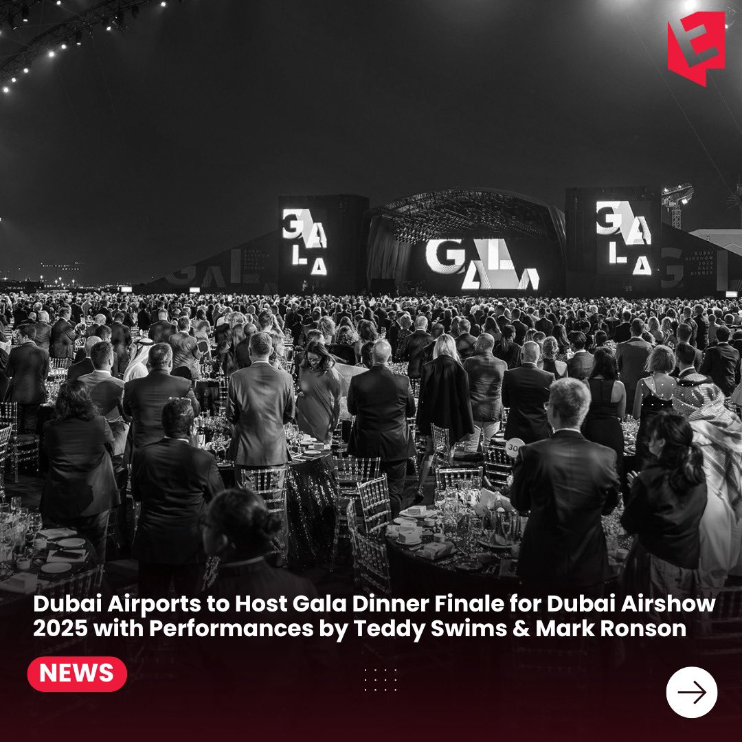eventfaqsme's tweet photo. @DubaiAirports will host the official gala dinner for the @DubaiAirshow 2025 on 20 November at Atlantis The Palm, welcoming 3,300 VIP guests for an evening of music, dining, and industry celebration.
https://t.co/Zhhif3sIJU https://t.co/3MIQCRq8Ry