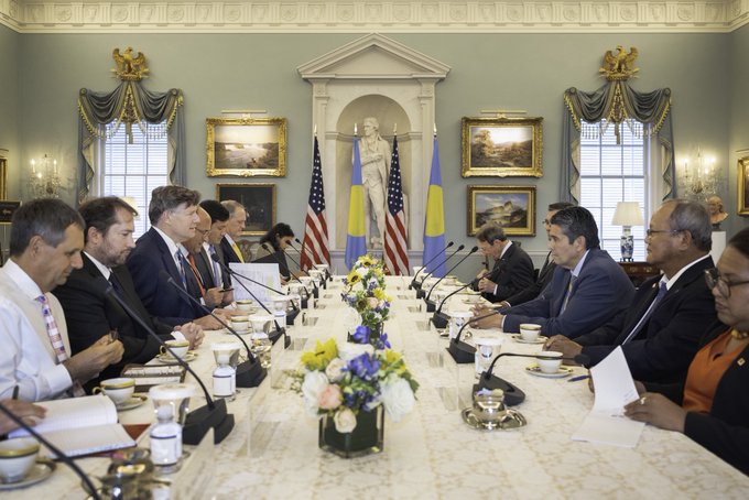 U.S. Asia Pacific Media Hub (@easiamediahub) on Twitter photo .<a href="/DeputySecState/">Christopher Landau</a>: Great meeting with President <a href="/Surangeljr/">President Surangel Whipps, Jr.</a> of Palau. The 🇺🇸U.S.-Palau🇵🇼 partnership is strong and growing stronger – working together on peace, security, and prosperity in the region. We look forward to continued cooperation in the future!
Full readout: .<a href="/DeputySecState/">Christopher Landau</a>: Great meeting with President <a href="/Surangeljr/">President Surangel Whipps, Jr.</a> of Palau. The 🇺🇸U.S.-Palau🇵🇼 partnership is strong and growing stronger – working together on peace, security, and prosperity in the region. We look forward to continued cooperation in the future!
Full readout: