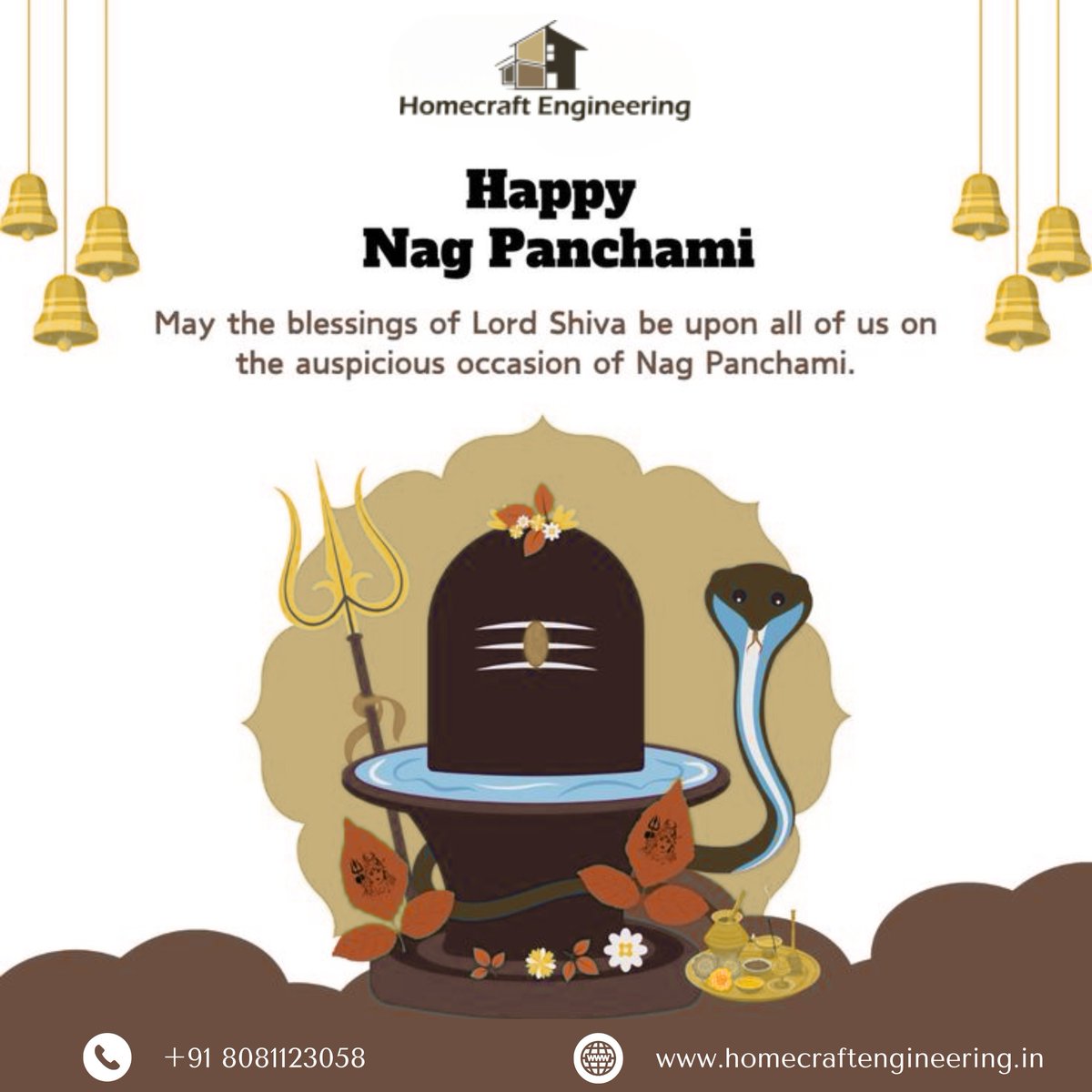 HomecraftE's tweet image. Wishing everyone a blessed and joyful Nag Panchami! 🐍✨ May Lord Shiva and the divine Nag Devta shower their blessings of health, prosperity, and protection upon you and your family. 🙏
#NagPanchami #LordShiva #HomecraftEngineering #SpiritualBlessings #FestivalWishes