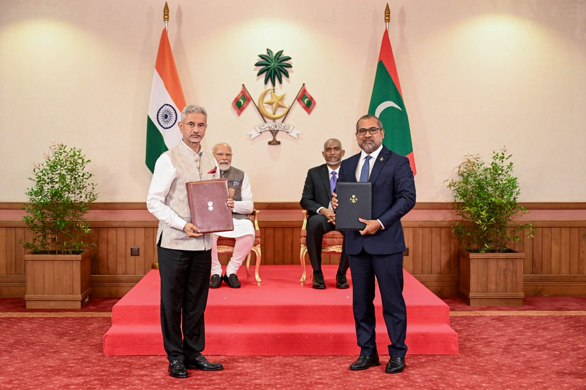 India and Maldives Sign MoU Recognising IP.  

On 25 July 2025, India and Maldives signed an MoU recognising the Indian Pharmacopoeia (IP) as an official standard.  Exchanged in the presence of PM <a href="/narendramodi/">Narendra Modi</a> &amp; Maldives President <a href="/MMuizzu/">Dr Mohamed Muizzu</a>