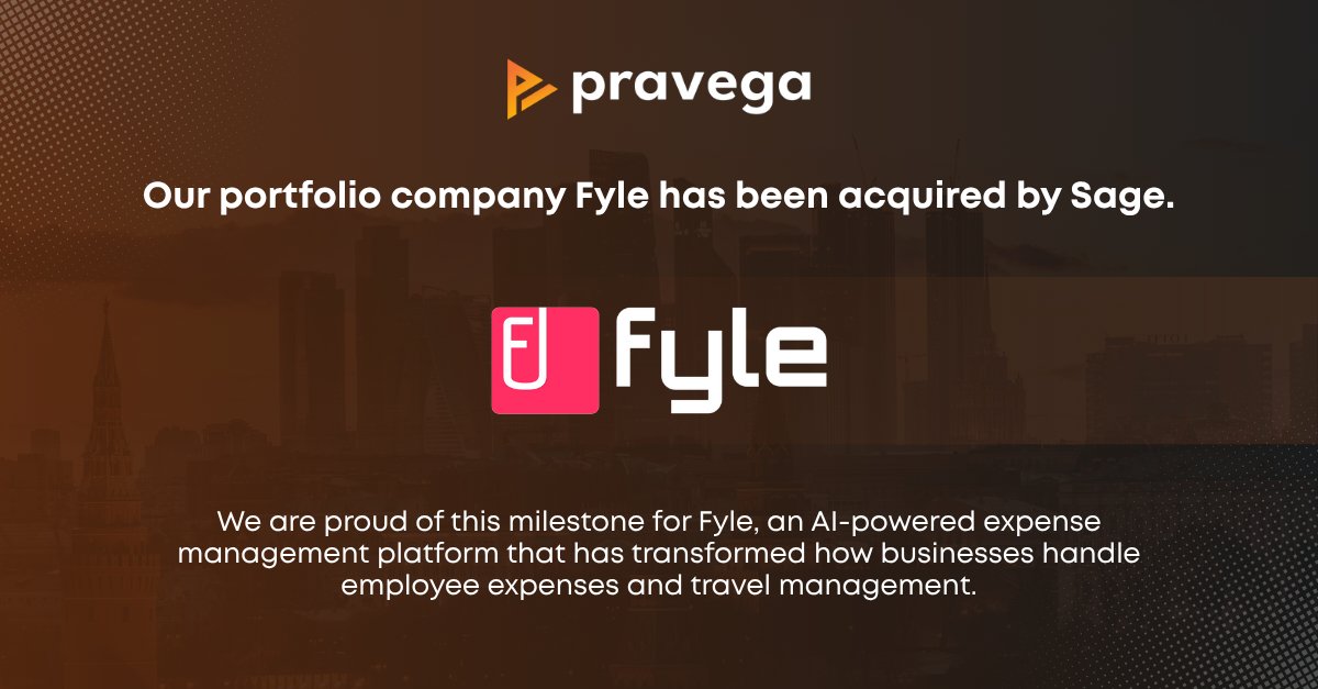 .<a href="/FyleHQ/">Sage Expense Management</a> , one of our Fund I portfolio companies, has been acquired by <a href="/sagegroupplc/">Sage</a> .

From solving their own frustration to building an AI-driven platform used in 80+ countries, <a href="/YashwantM/">Yash</a> &amp; <a href="/K2_181/">Siva Narayanan</a> have shown what relentless execution can achieve. Proud to have backed them