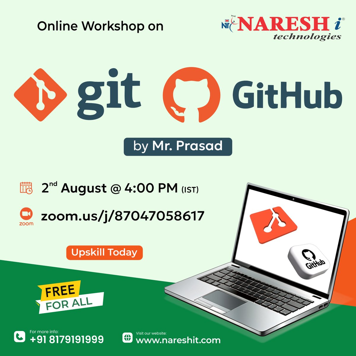 nareshitkphb's tweet image. Level up your version control skills 💡

📅 Aug 2 | 🕓 4 PM IST | 💻 Live on Zoom
🔗 Register: t.ly/FWGitHub-2A

#GitWorkshop #GitHub #NareshIT #Freeworkshopall
