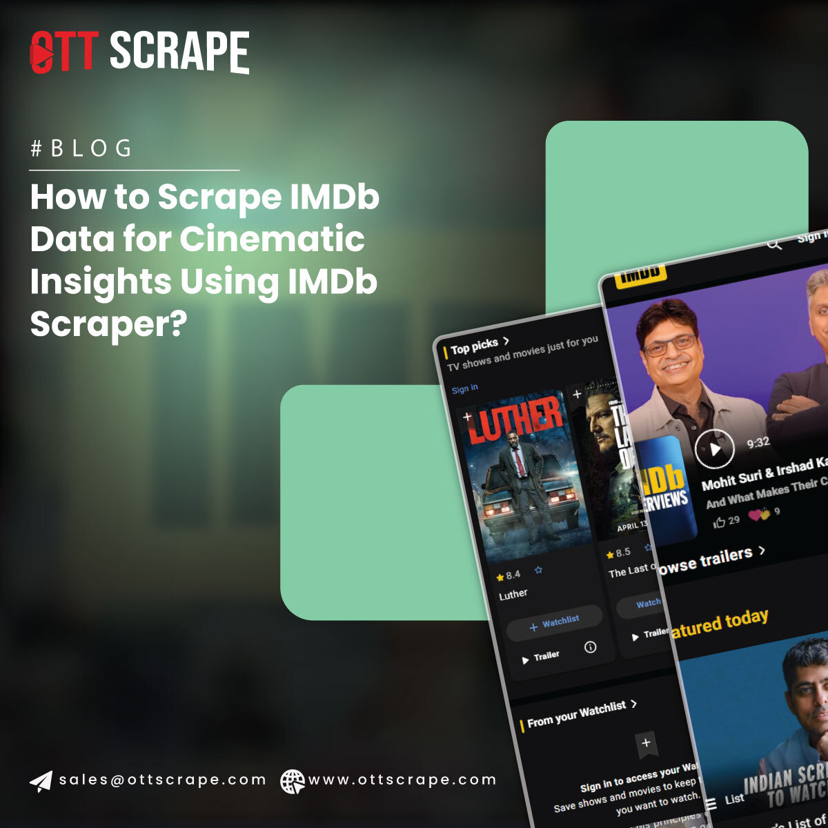 OTTScrape1's tweet image. Unlock cinematic insights! Seamlessly scrape IMDb data for valuable analytics. Elevate your #filmanalysis with our #IMDbscrapertool.
ottscrape.com/scrape-imdb-da…
#WebScrapingSolutions #DataDrivenCinema #OTTContentStrategy #ViewerEngagement #ContentIntelligence #BoxOfficeAnalytics