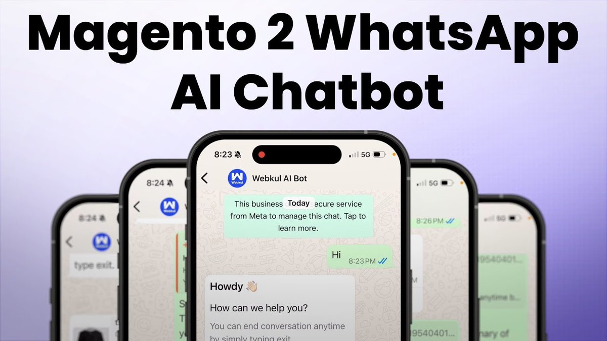 webkul's tweet image. 💬 Magento 2 WhatsApp AI Chatbot = instant, automated support 24/7!
Handle FAQs, orders & product queries directly via WhatsApp.
Smarter support, happier customers!
🎥 youtu.be/qKZ_4fdty6A?si…
#Magento2 #AIChatbot #WhatsAppSupport #Webkul #EcommerceTools