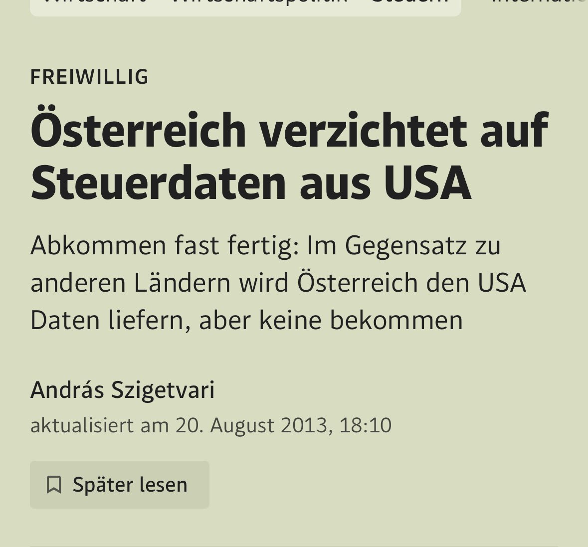 Man kann die Abmachungen mit den USA vielfach kritisieren (Energiezahlen sind zB pure Fantasie). 

Es ist trotzdem positiv dass die EU 🇪🇺hier relativ geeint als Block agiert. 
Österreich hat zb 2013 allein verhandelt - dabei ist dieses Glanzstück eines Deals herausgekommen 👇