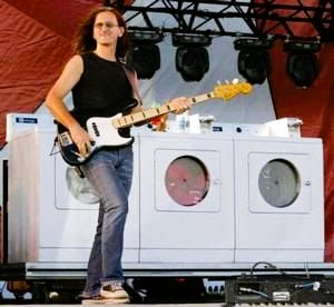 Happy 72nd Birthday to Geddy Lee of Rush - who needs bass amps when you can use chicken rotisseries or tumble dryers ?