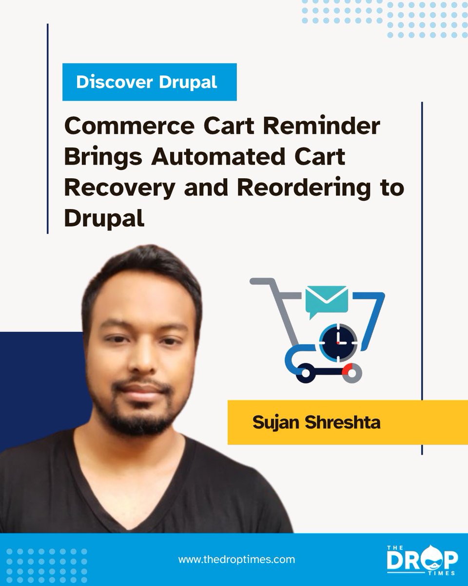 thedroptimes's tweet image. Recover lost sales with the new Commerce Cart Reminder module for #DrupalCommerce! 🛒 Sends automated, personalized emails to bring customers back to their abandoned carts—now compatible with Drupal 10 & 11. Built by Sujan Shrestha. #Drupal #ecommerce
bit.ly/4f7vQG8