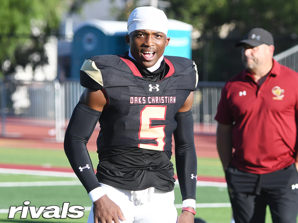 Dave Keefer (@davekeefer) on Twitter photo Teams battling as top CB Davon Benjamin plans commitment:
Click here: on3.com/rivals/news/teā¦
Benjamin (Oaks Christian) is planning to make his commitment Saturday and 5 programs remain in the hunt for the No. 1 cornerback.
<a href="/da5von/">Davon Benjamin Jr</a> <a href="/oclionsfootball/">OC Lions Football</a> <a href="/ksimp32/">Kurt Simpson</a> <a href="/CoachC_C/">Charles Collins</a> Teams battling as top CB Davon Benjamin plans commitment:
Click here: on3.com/rivals/news/teā¦
Benjamin (Oaks Christian) is planning to make his commitment Saturday and 5 programs remain in the hunt for the No. 1 cornerback.
<a href="/da5von/">Davon Benjamin Jr</a> <a href="/oclionsfootball/">OC Lions Football</a> <a href="/ksimp32/">Kurt Simpson</a> <a href="/CoachC_C/">Charles Collins</a>
