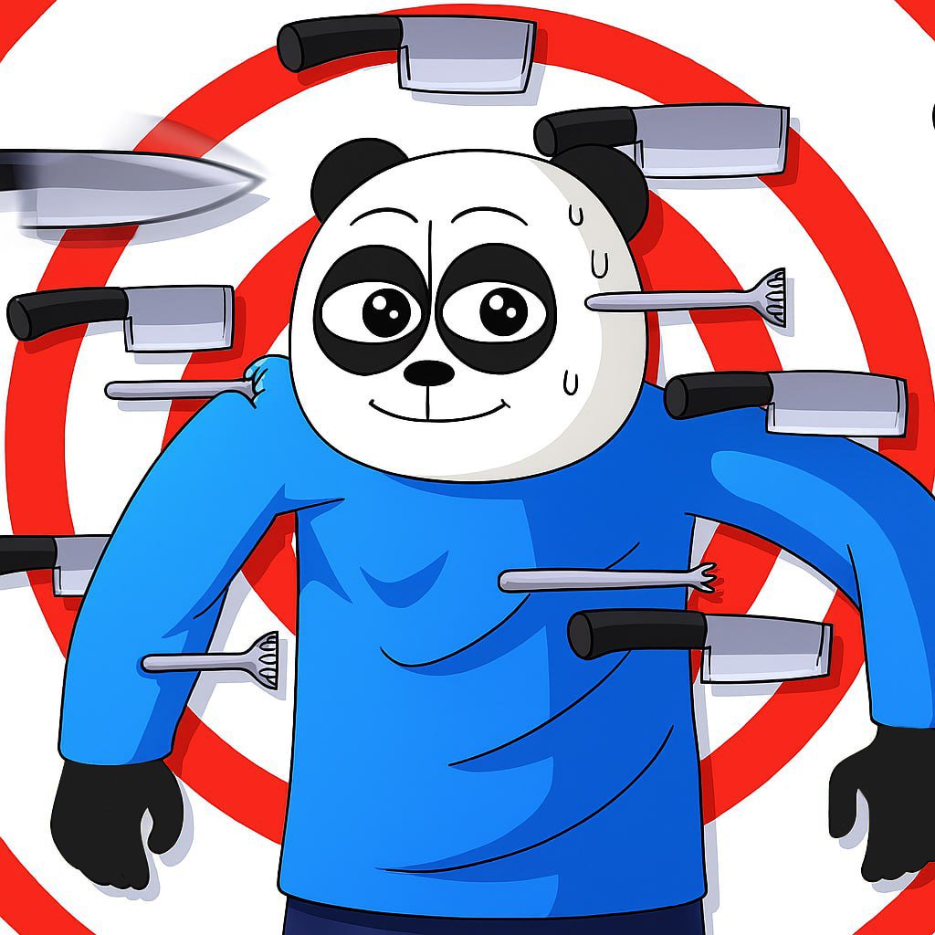 baoonabstract's tweet image. Even under pressure, Bao keeps smiling. No amount of knives can shake those who truly believe in their purpose