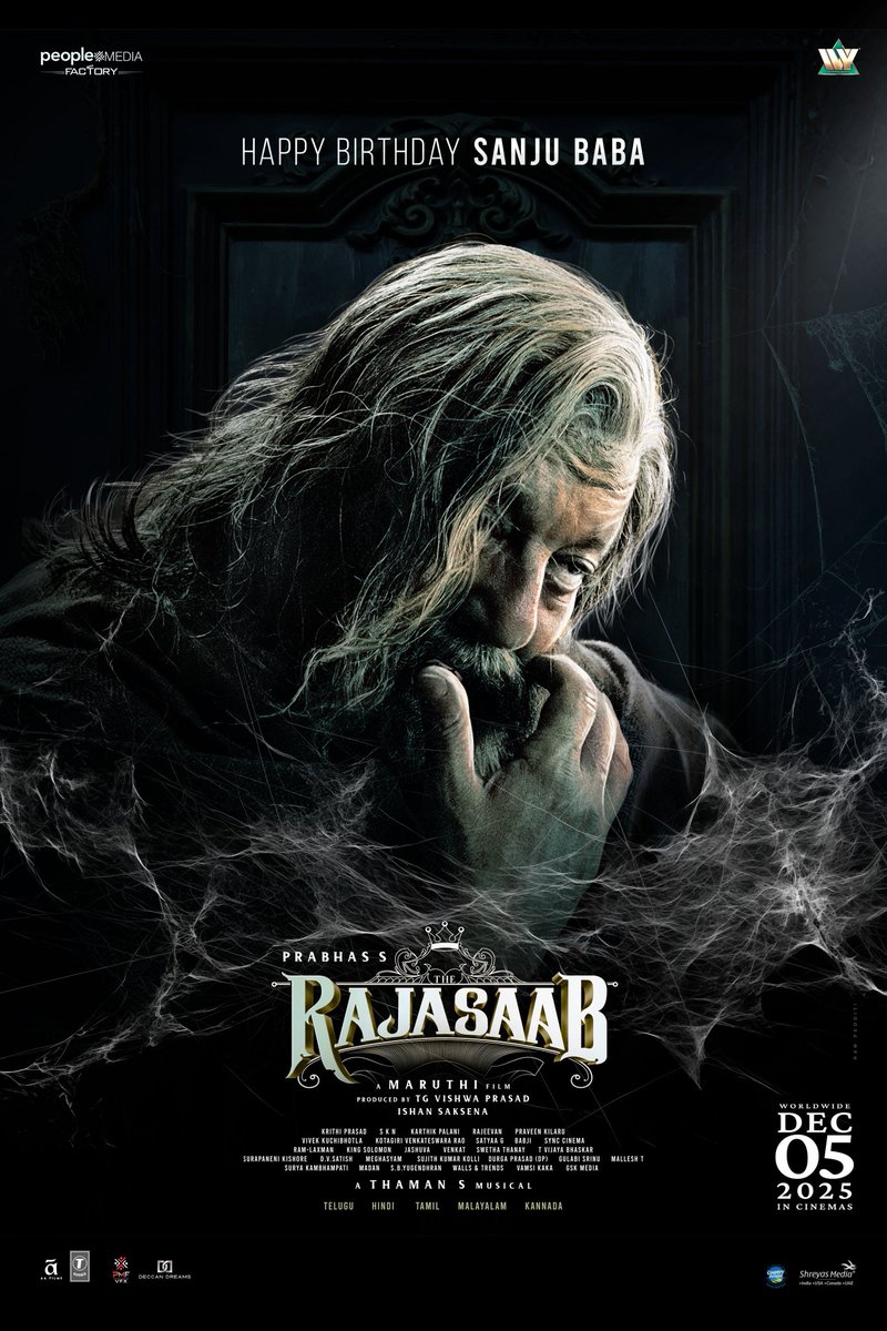 Chintu_Rebel_'s tweet image. Team #TheRajaSaab wishes the Powerhouse and versatile Sanju Baba - @DuttSanjay a very Happy Birthday 💥💥
Get ready to witness a terrifying presence that will shake you to the core this Dec 5th in cinemas 🔥🔥
#TheRajaSaabOnDec5th