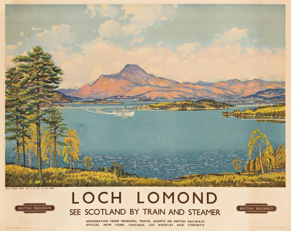 British Railways poster by Alasdair MacFarlane. (c.1950)