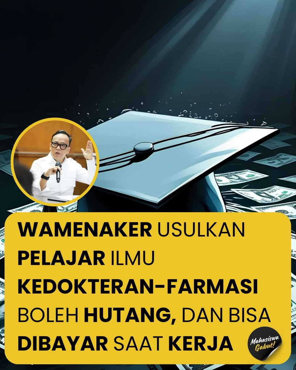 Padahal waktu kampanye Prabowo berjanji 
Akan memberikan beasiswa untuk 10 ribu pelajar ilmu kedokteran, 
Kenapa sekarang jadi diberikan hutang? 😩